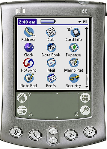 Original Palm Pilot device used for the earlier ecoach workflow